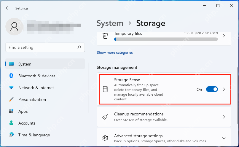 win11存储感知打开就闪退怎么办_win11存储设置闪退排查 - php中文网