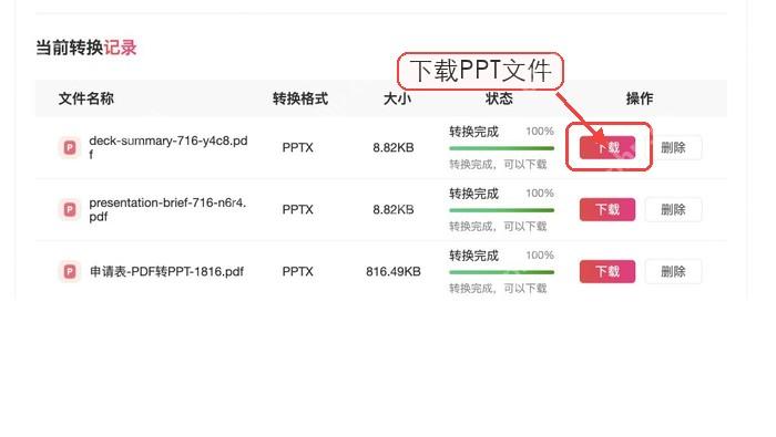 PDF转PPT下载PPT并检查