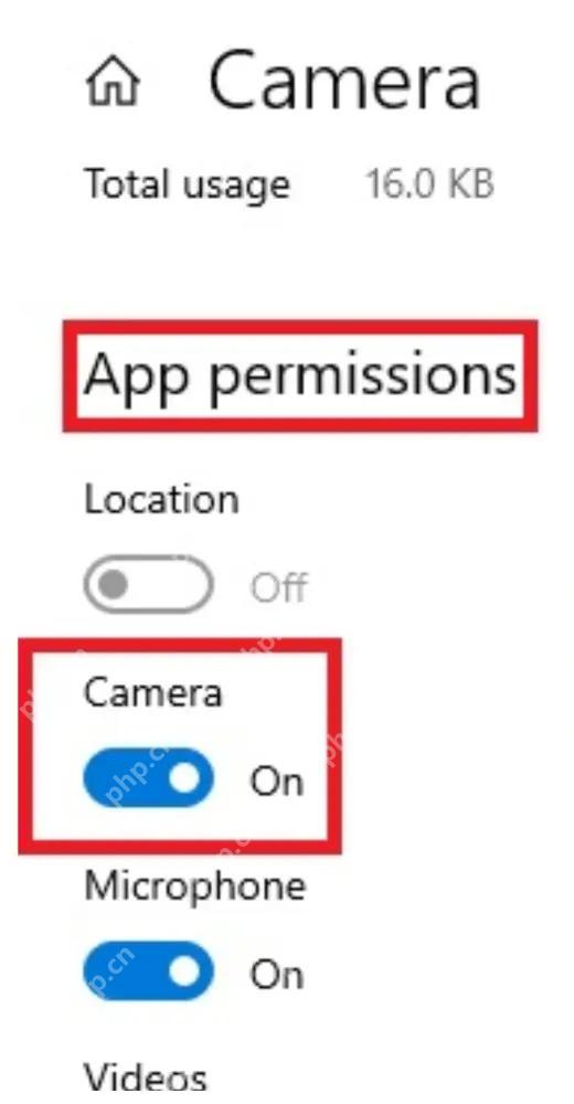 Win10 单个应用高级选项中 App permissions 权限开关