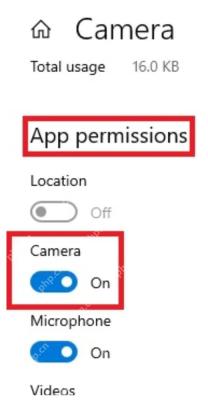 Win10 单个应用高级选项中 App permissions 权限开关