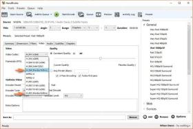 HandBrake Windows 桌面端界面,展示视频设置与本步骤涉及的控件