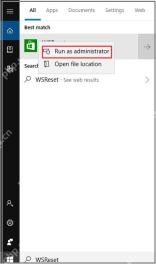 Win10 命令窗口执行 wsreset 后等待缓存清理