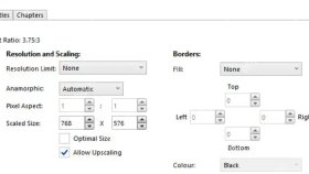 HandBrake Dimensions 页中 Resolution and Scaling 区域