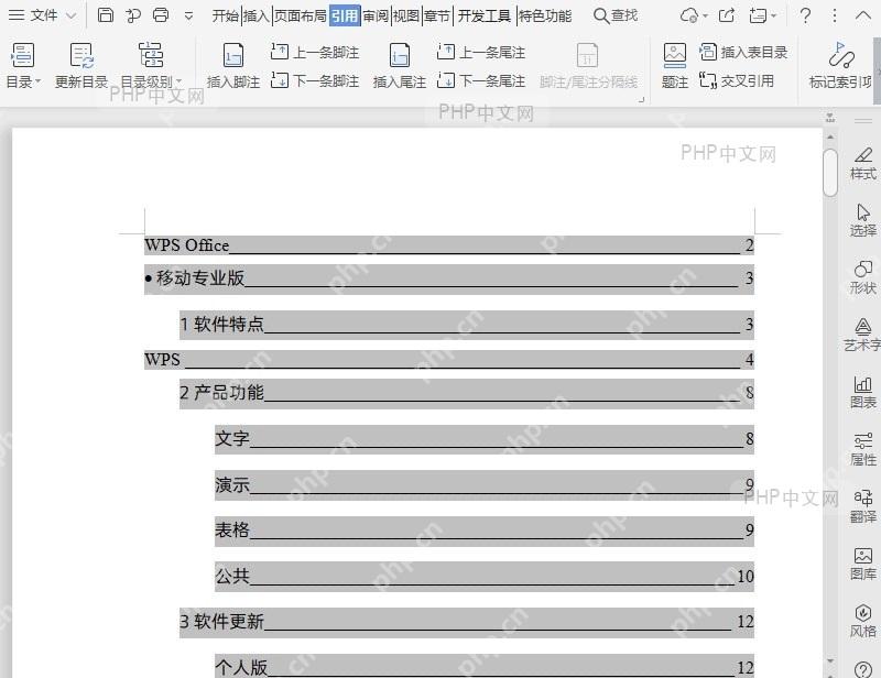WPS如何自定义目录?结果检查