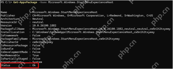 win10开始菜单提示关键错误怎么办_win10开始菜单错误提示处理思路 - php中文网