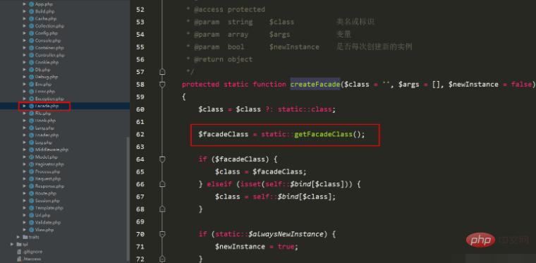 ThinkPHP facade source code analysis