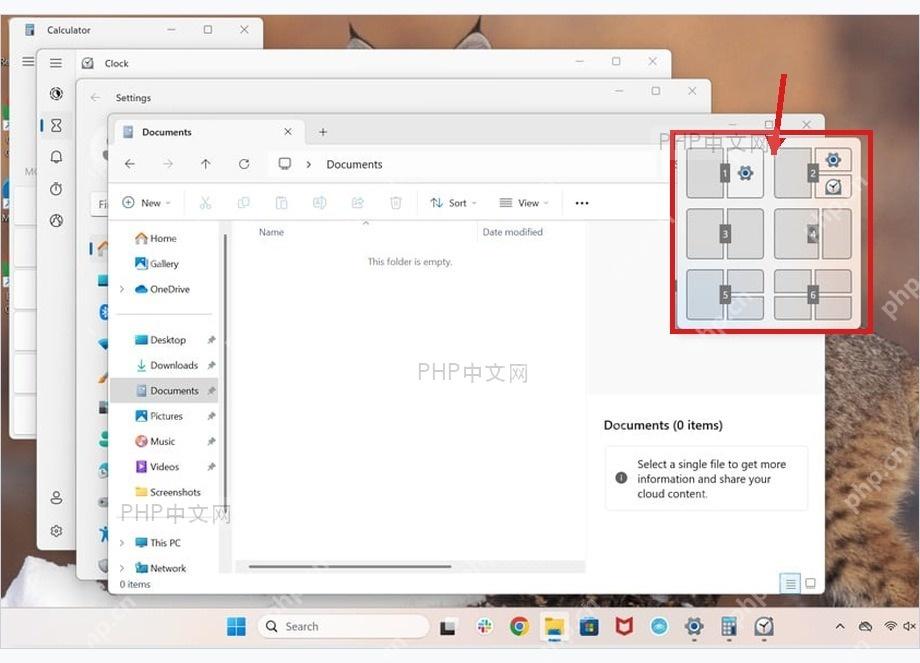 Windows 窗口最大化按钮附近出现贴靠布局面板