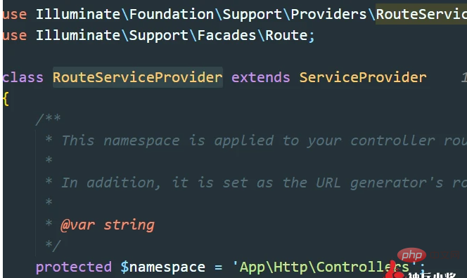 À propos des ajustements de routage dans laravel8