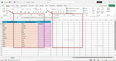 第一步：整理两列数据对应的 Excel 界面和标注区域