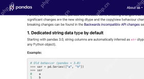 Pandas 官方博客展示 3.0 默认 dedicated string dtype 变化