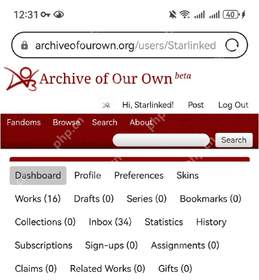 ao3镜像站入口 ao3网站镜像入口2025 - php中文网