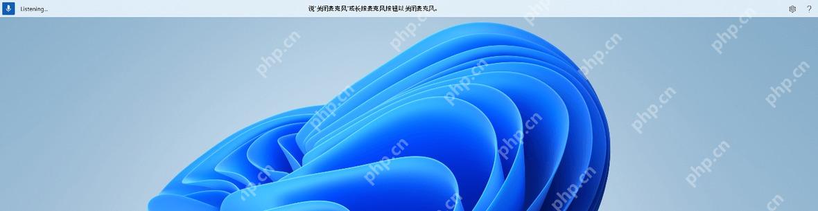 Win11 屏幕顶部显示语音访问控制栏