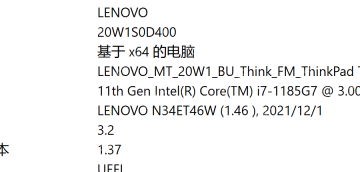 系统摘要里直接看到 BIOS 版本和日期字段