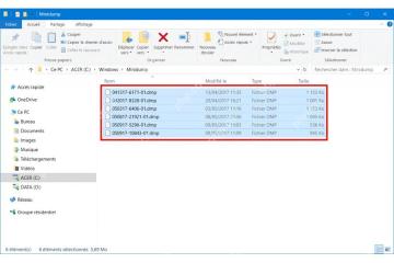 Win10 文件资源管理器中显示 Windows Minidump 文件夹里的 DMP 文件