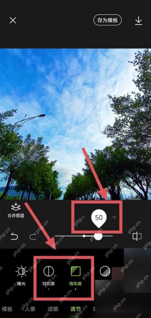 醒图色温滑杆调节页面