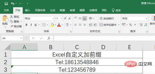 How to add fixed prefix in excel