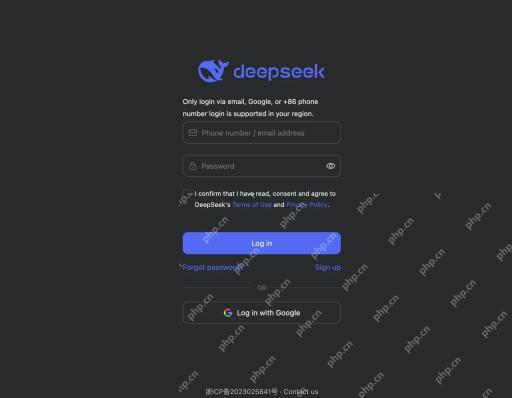 DeepSeek网页版账号登录页