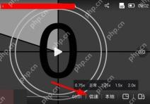 UC浏览器怎么设置网页播放倍速：播放器底部倍速选项被标出
