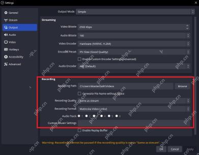 OBS Studio怎么设置录制文件格式