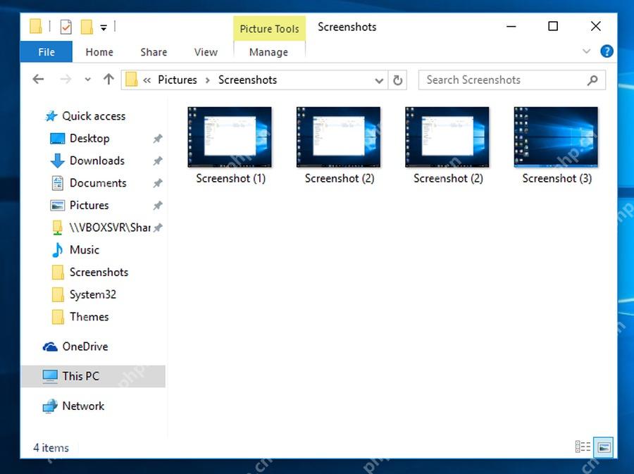 Windows10 Pictures Screenshots 文件夹里自动生成的 Screenshot 文件