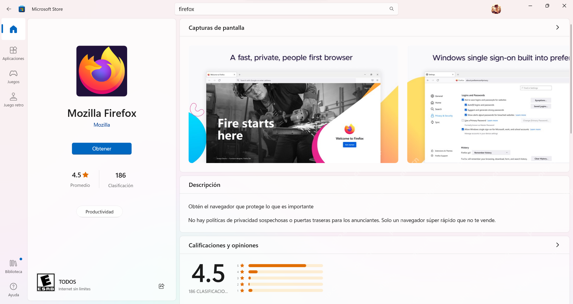 步骤1:从系统官方商店确认Firefox真实操作界面