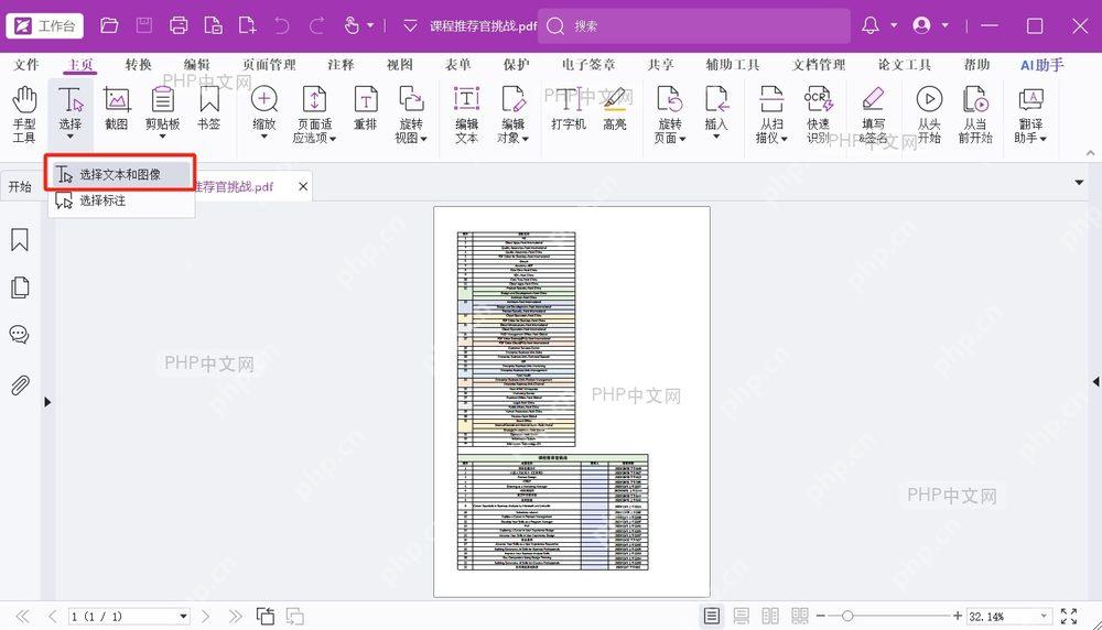 在线PDF转Excel网站上传界面与转换选项