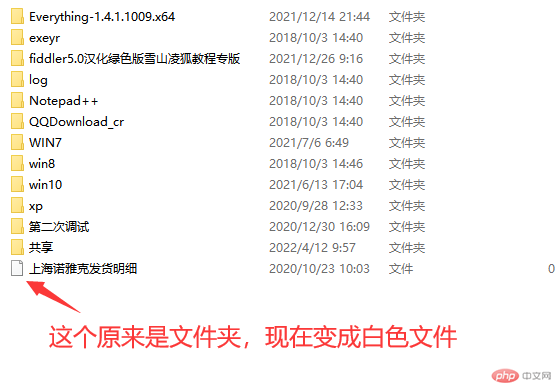 文件夹变白色文件