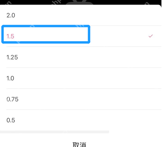 选择常用的视频倍速档位