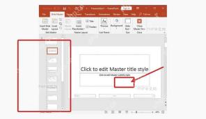 PowerPoint 幻灯片母版中页码占位符位置被标出