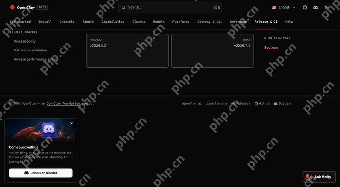 OpenClaw 2.0重建Web体验和会话连续性的官方更新页面截图,证明版本或功能变化