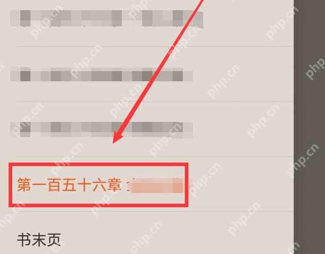 番茄免费小说目录页，目标章节条目被红框标出，适合直接点选跳转
