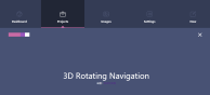 jQuery+HTML5网站顶部3D翻转展开导航菜单