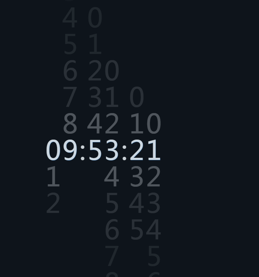 CSS3和js简单数字时钟代码