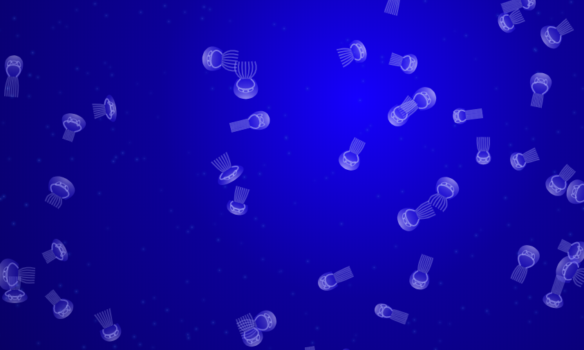 h5游动的水母动画特效