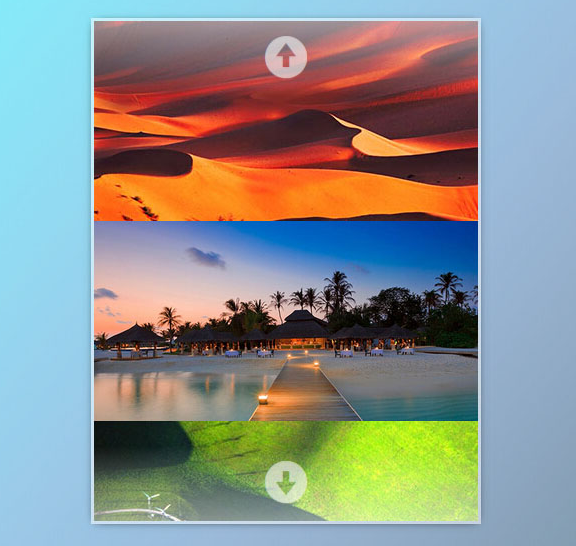 HTML5+bootstrap picture vertical sliding switching slide effect