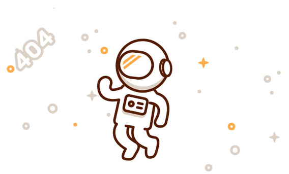 html5的太空人404网页错误动画模板