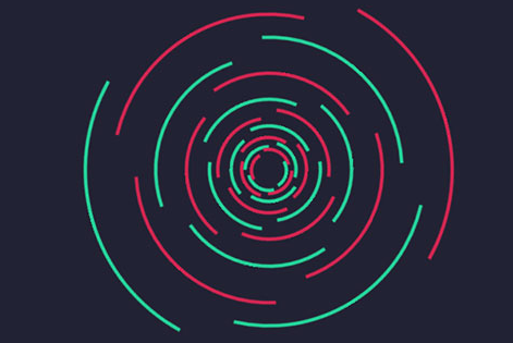 CSS3创意圆形线条旋涡动画特效