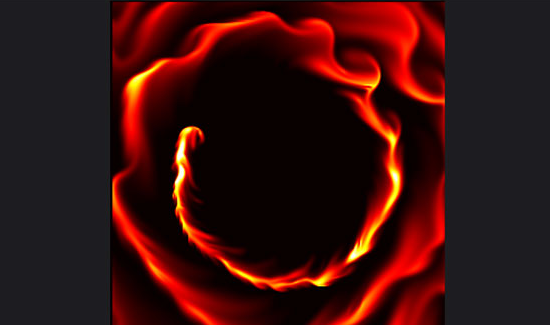 html5+canvas绘制抽象液体流动火焰动画特效