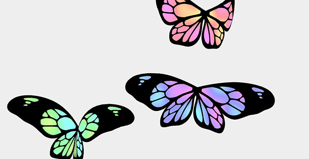 HTML5+Canvas绘制漂亮的蝴蝶飞舞动画特效