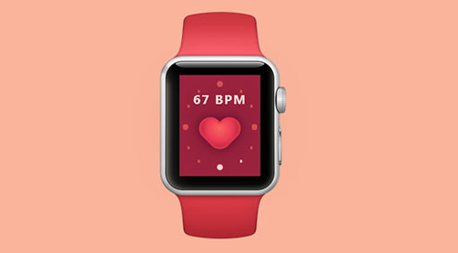 CSS3实现苹果iwatch手表样式app脉搏跟踪器动画特效