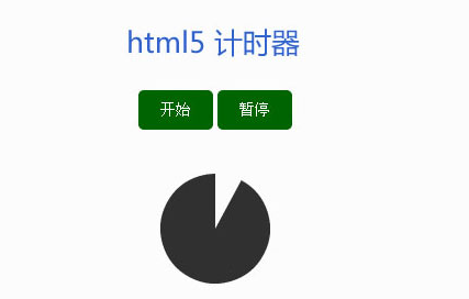 jquer带开始暂停按钮的html5圆形计时器代码