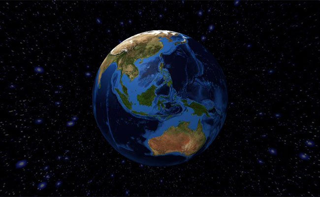 HTML5-Canvas全屏3D地球旋转特效