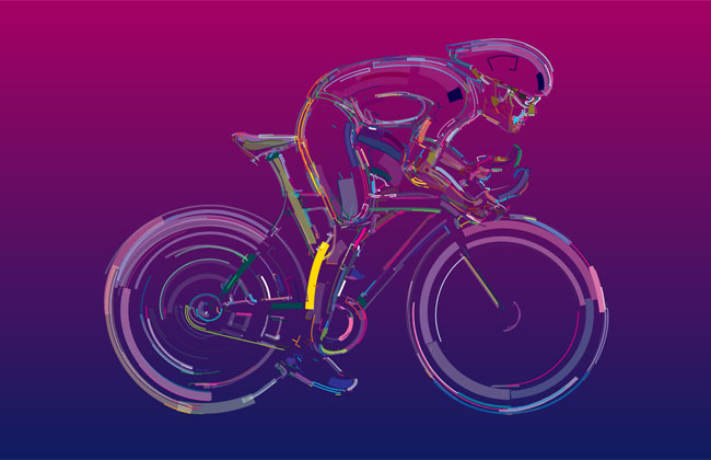 HTML5 SVG流体的自行车动画特效