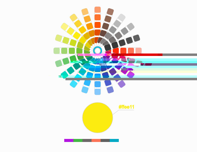 HTML5-SVG interactive color picking effects