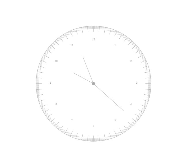 HTML5-简洁白色的时钟代码