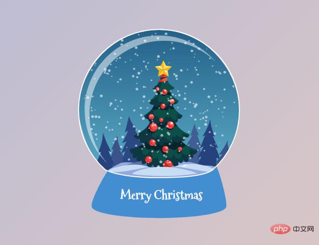圣诞节水晶球卡通HTML5特效