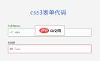 CSS3表单输入框动画特效