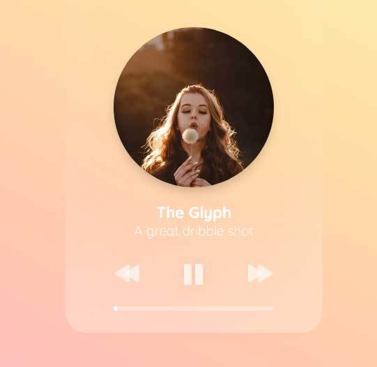 Simple mobile music player UI layout