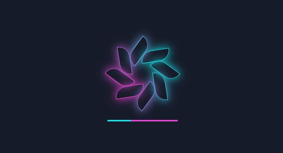 纯css3花瓣旋转进度条加载特效