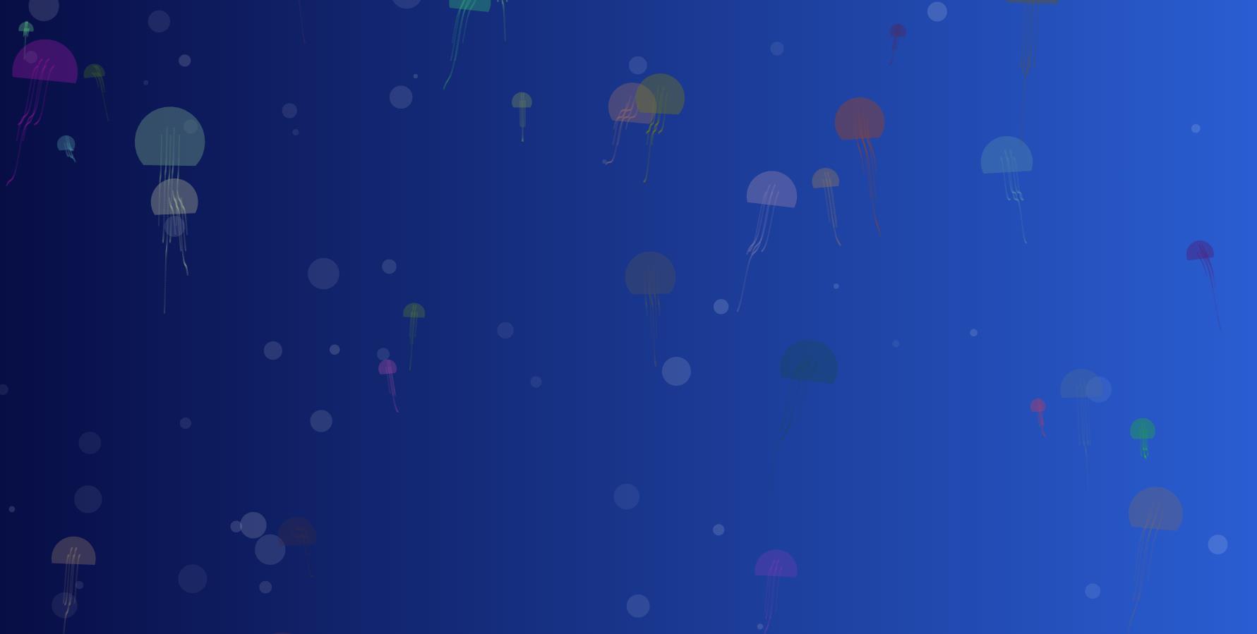 html5 canvas水母上升背景特效